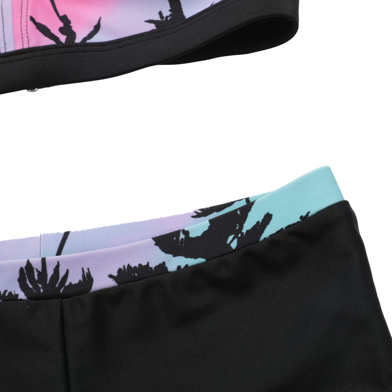 DUSISHIDAN Bikini Kinder Mädchen Zweiteiliger Bademode Süß Badeanzug Zurück überqueren Sommer Swimsuit 110-176