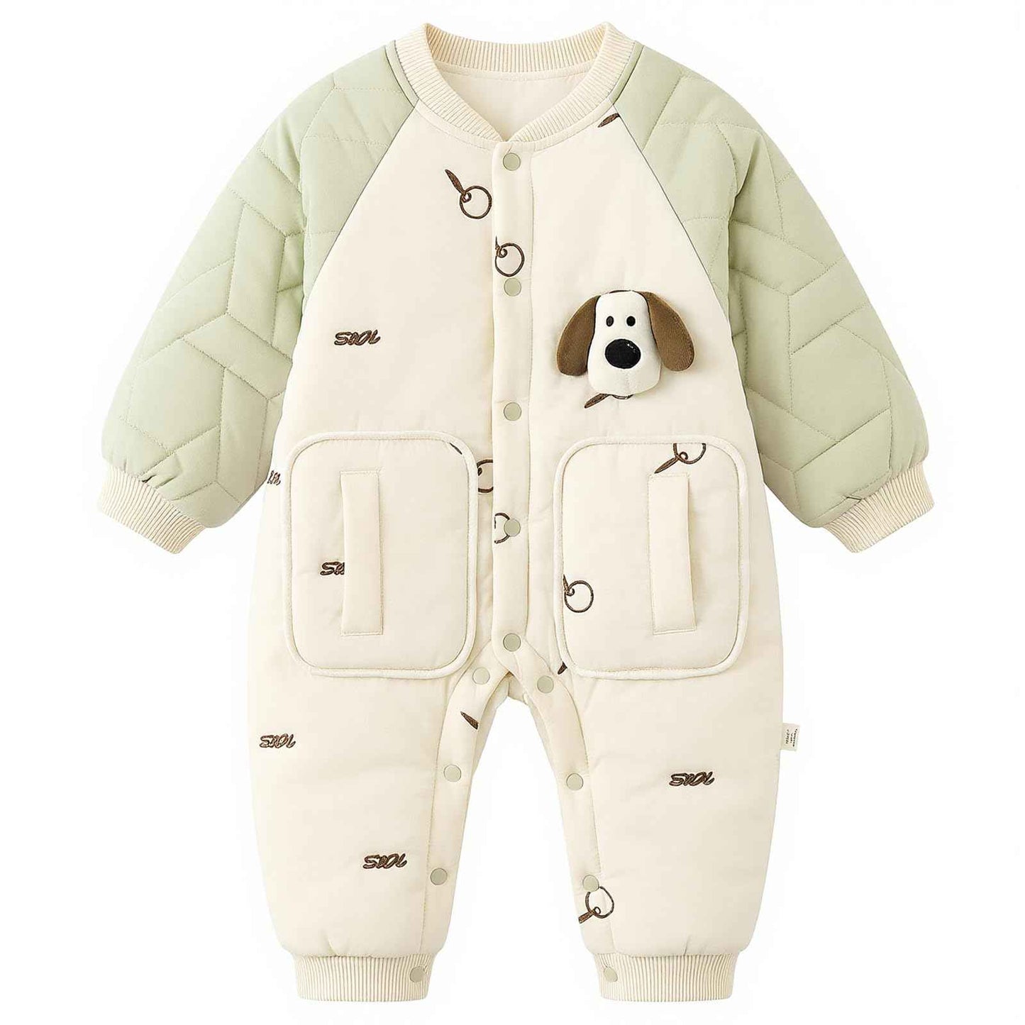 JiAmy Baby Snowsuit, Soft Romper, Newborn Winter Romper, Autumn Winter Warm Jumpsuit, Winter Suit for Toddlers, Girls, Boys, 6-18 Months