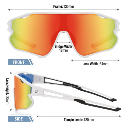 DUCO DK268 Children's Sunglasses Youth Baseball Sunglasses Lightweight TR90 Frame UV400 Sports Cycling Sunglasses for Boys Girls