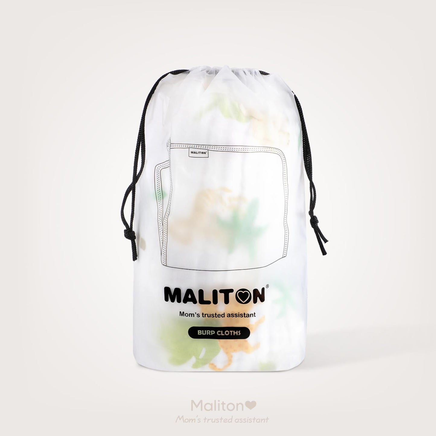 Maliton 6 Stück Baby Spucktücher für Jungen/Mädchen,aus 100% Baumwollem,weich, langlebig, luftdurchlässig und extrem saugstark (Zoo-Muster),50x25cm