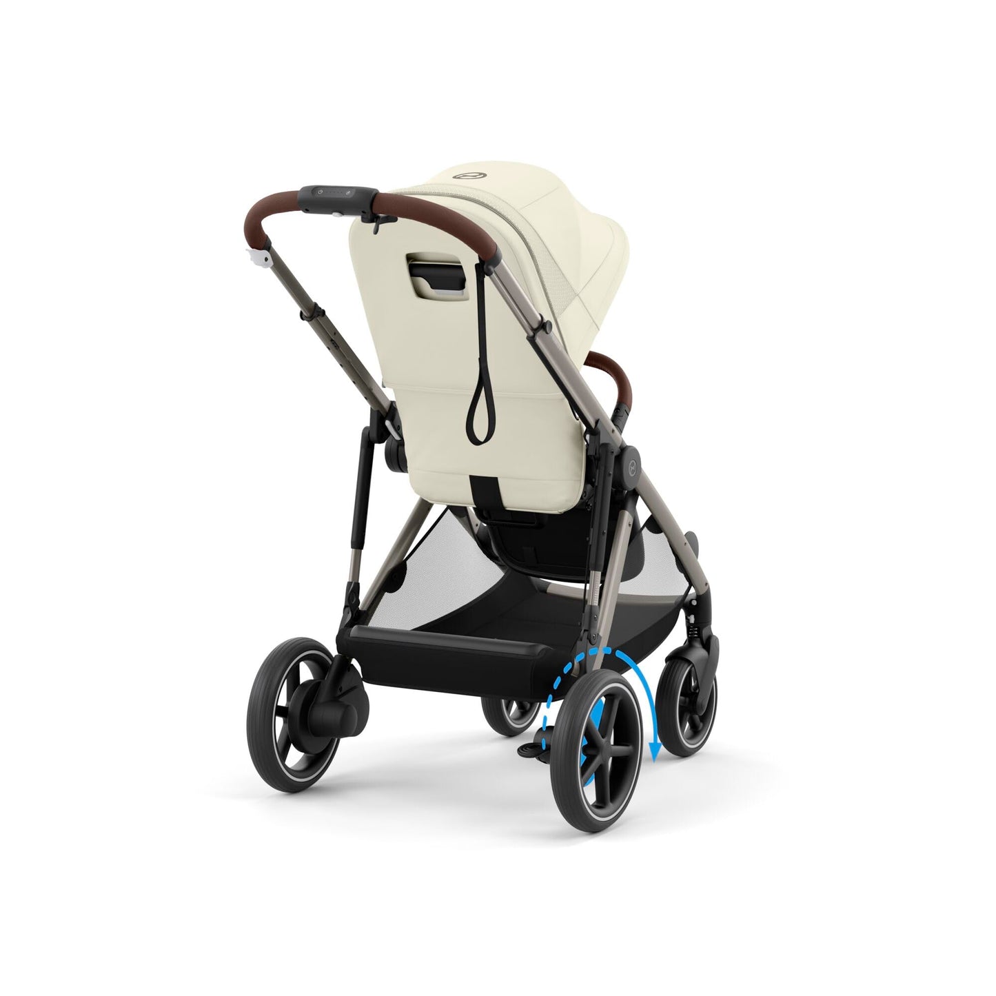 CYBEX Gold Kinderwagen e-GAZELLE S, Ab Geburt bis ca. 4 Jahre, Max. 22 kg (Single-Modus) / 2x 22 kg (Duo-Modus), All-in-1-System mit E-Antrieb und 20+ Konfigurationen, Stone Grey