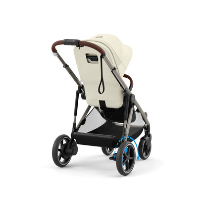CYBEX Gold Kinderwagen e-GAZELLE S, Ab Geburt bis ca. 4 Jahre, Max. 22 kg (Single-Modus) / 2x 22 kg (Duo-Modus), All-in-1-System mit E-Antrieb und 20+ Konfigurationen, Stone Grey