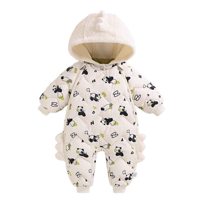 JiAmy Baby Snowsuit, Baby Boys Girls Winter Jumpsuit Romper Newborn Snow Overall for 6-24 Months