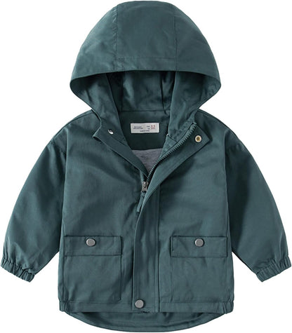 Volunboy Baby Kapuzen Jackets, Jungen Langarm Winddicht Mantel Cartoon Aufdruck Jacken