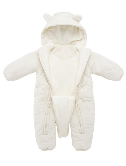 NEAWEALY Baby Winter Jumpsuit Girls Boys Romper Romper with Hood Snowsuits Newborn Sleep Romper Zip Romper with Shoes Playsuit