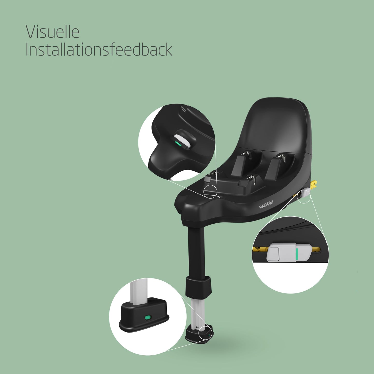 Maxi-Cosi Pebble i-Size, Babyschale, 0–15 Monate, 0–13 kg, 40–83 cm, leichter i-Size Kindersitz, Click&Go-Installation, G-CELL Seitenaufprallschutz, Sitzverkleinerer, Tonal Black