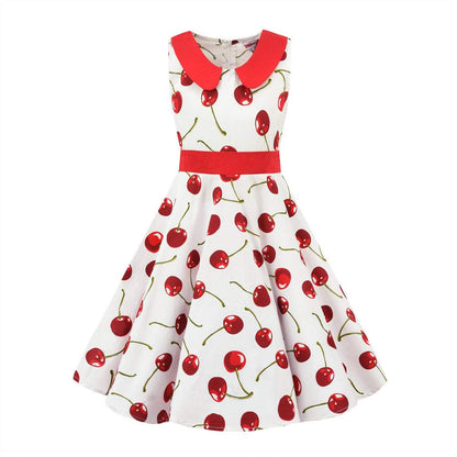 Mädchen Retro Vintage Rockabilly Kleid Partykleider Cocktailkleider