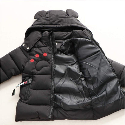 Sxshun Boy's Winter Jacket with Removable Hood Thickened Outdoor Jacket Winter Coat Down Jacket