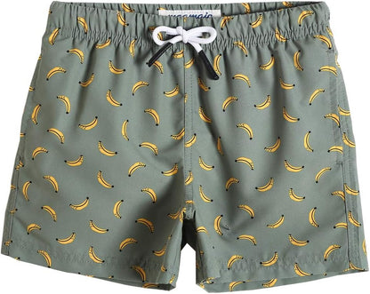 MaaMgic Boys’ Small Swimming Shorts, Quick-Drying Board Shorts with Mesh Lining, Pockets and Adjustable Drawstring