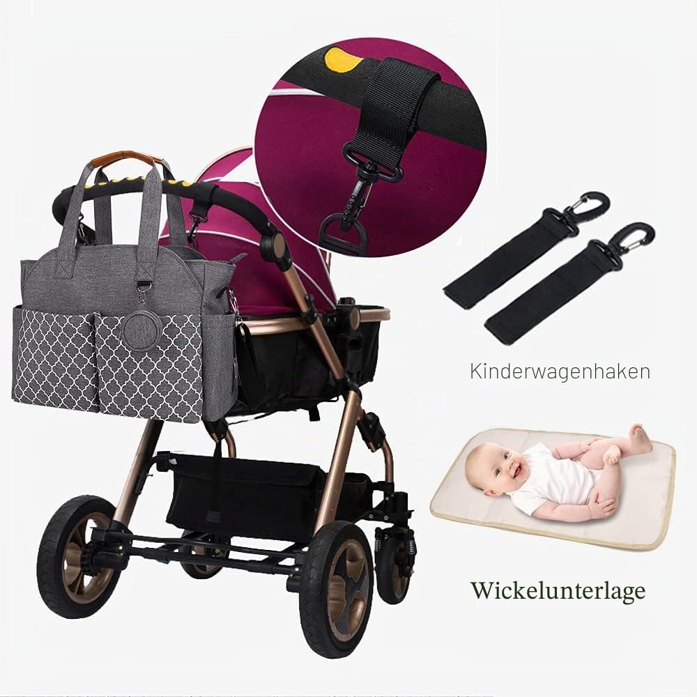 Wickeltasche Baby Wickeltasche Große Babytaschen für Mama mit Wickelstation Multifunktions Reise