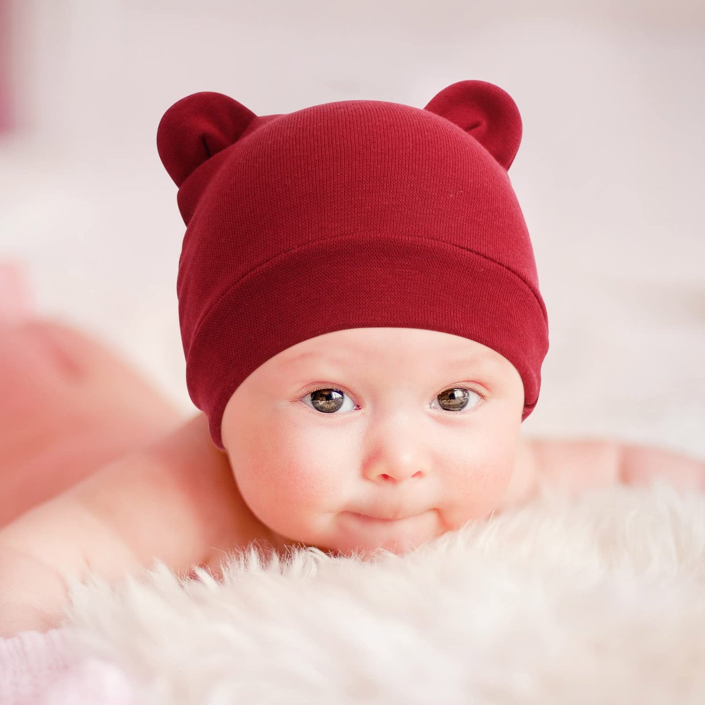 DRESHOW Neugeborenes Baby Mütze Hut und Handschuhe Set Beanie Bekleidung Unisex Infant Hut Kindergarten Mütze Baby Jungen Mädchen 0-6 Monate