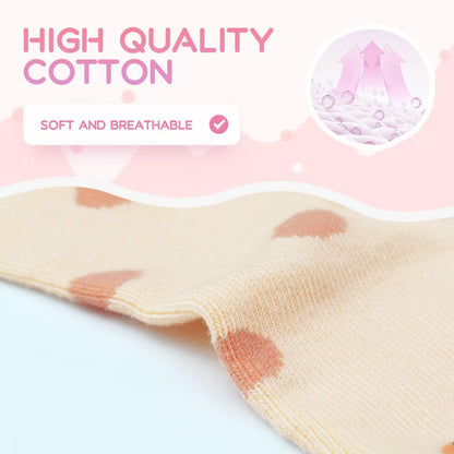 TUUHAW 10 Paar Kinder Socken für Mädchen und Jungen Socken Mit Motiv Schulkind Baumwolle Socken Bunt Gr. 23-38
