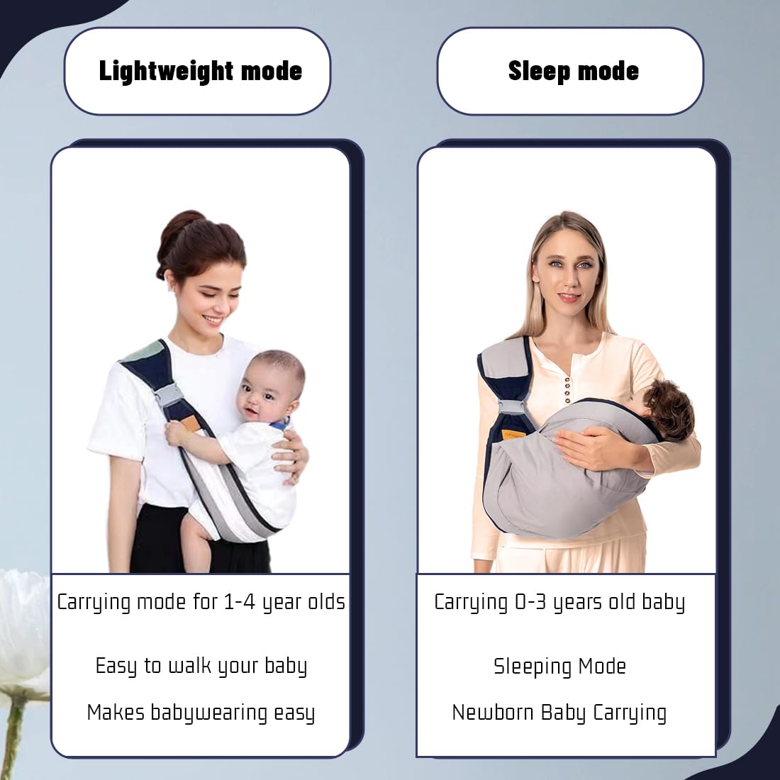 Babytrage, Verstellbare Trage, Atmungsaktive Babytrage, Neugeborenen-Trage