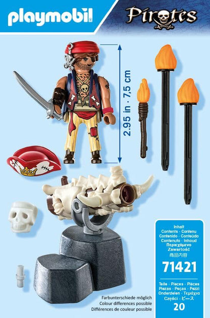 PLAYMOBIL | Pirates | Gefahr durch Riesenhai | Piratenspielzeug | Spielzeugfiguren | Spielzeug für Kinder ab 4 Jahren | 71793