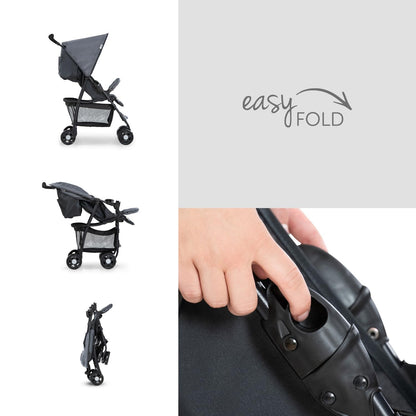 Hauck Lightweight Stroller up to 18 kg with reclining function from birth, small foldaway, sun canopy, large basket - Meloni2