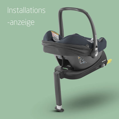 Maxi-Cosi CabrioFix i-Size, Babyschale, 0–12 Monate, max. 12 kg, leichter i-Size Kindersitz (3,2 kg), Sonnenverdeck, gepolsterter Sitz, für viele Maxi-Cosi Kinderwagen, Essential Green