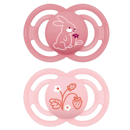 MAM Perfect Start Schnuller im 2er-Set, speziell für Neugeborene, zahnfreundlicher Baby Schnuller aus nachhaltigen & bio-erneuerbaren Materialien, mit Schnullerbox, 0-2 Monate, Biene/Schnecke - Meloni2