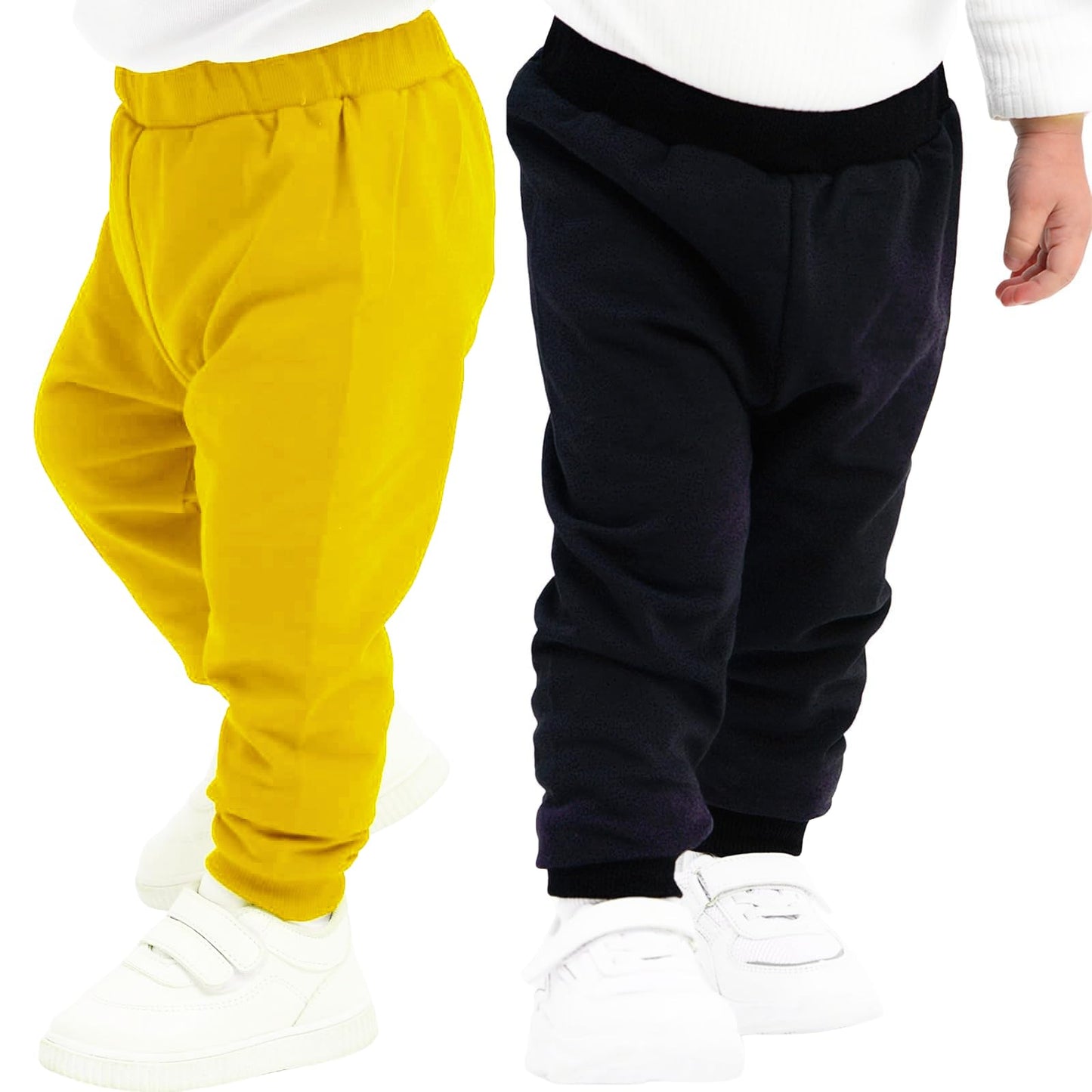100% Baumwolle Babyhosen Kinderhosen | 2 er-Pack Lässig Sweathose Weiche und Bequeme Babykleidung für Jungen und Mädchen