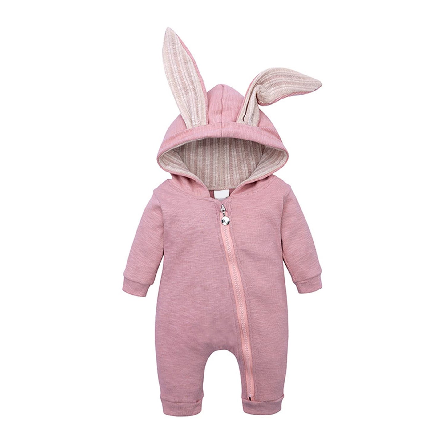Kleinkind Baby Jungen Mädchen Baumwolle Strampler Langarm Mit Kapuze Reißverschluss Overall Body Baby Herbst Kleidung Pyjamas Outfit