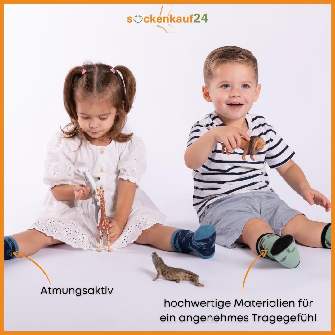 10 Paar Kinder Socken Jungen & Mädchen Baumwolle Kindersocken