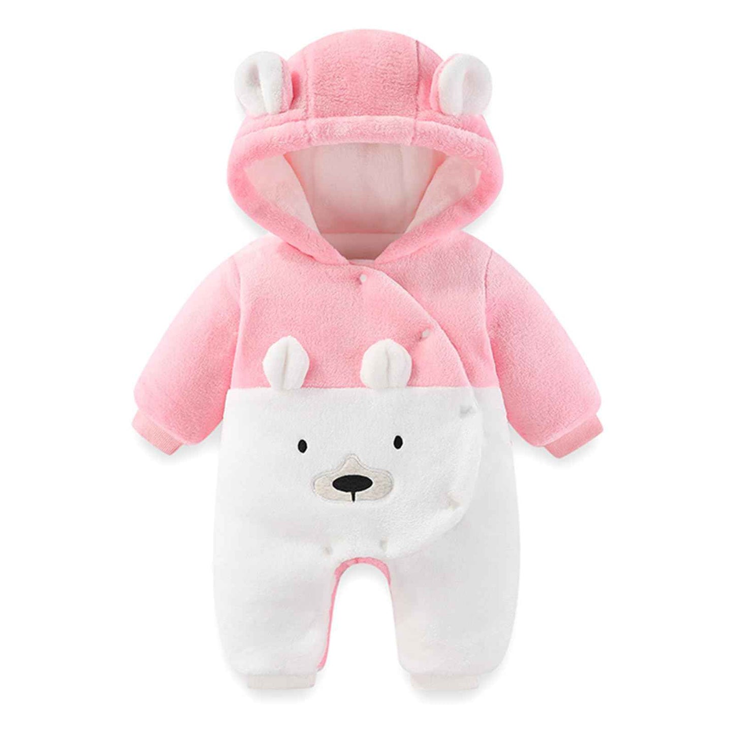 WYTbaby Baby Overalls Winter Snowsuit Baby Flannel Warmer Winter Overalls Jumpsuit for Boys Girls
