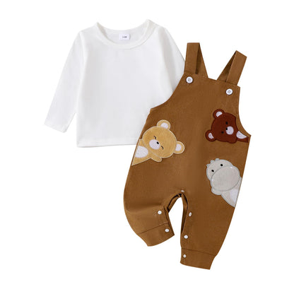 Baby Jungen Kleidung Strampler Latzhose Set Kleidung Sets für Jungen Baby Set Neugeborenes Geschenk
