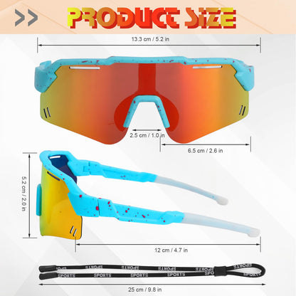 Beipegin Sonnenbrille Kinder Polarisierte UV400 Schutz Jugendliche Fahrradbrille Sportbrille Schnelle Brille Sonnenstrahlen Radfahren Sonnenbrillen für Teens Jungen Mädchen