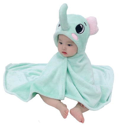 Doladola Baby Decke Babys Tier Design，Flanell Kinder Decke Kapuzenhandtuch für Mädchen und Jungen，Baby Kapuze Badeponcho Kinder Warm（gelbe Ente）