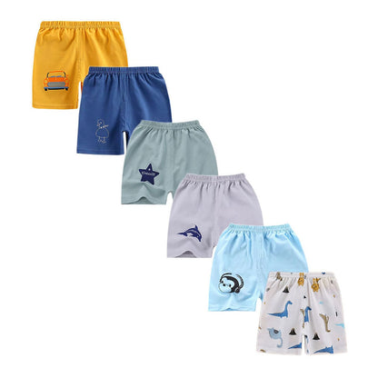 Baby Junge Baumwolle Shorts-Unisex Kleinkind Baby Sommer Kurze Hosen für Jungen Kinder Sommer Kleidung,6er-Set Multi-Packs 1-5 Jahre