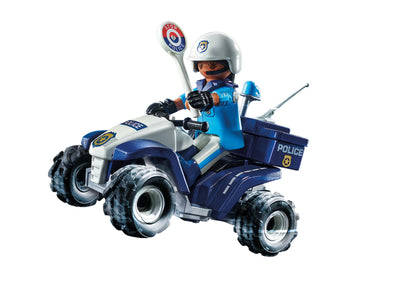 PLAYMOBIL | City Action | Polizei-Speed Quad mit Rückzugsmotor | Spielzeug für Kinder ab 4 Jahren | 71092