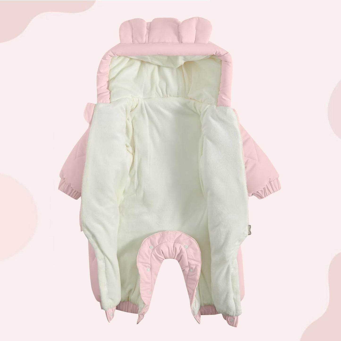 JiAmy Baby Snowsuit, Baby Boys Girls Winter Jumpsuit Romper Newborn Snow Overall 0-12 Months
