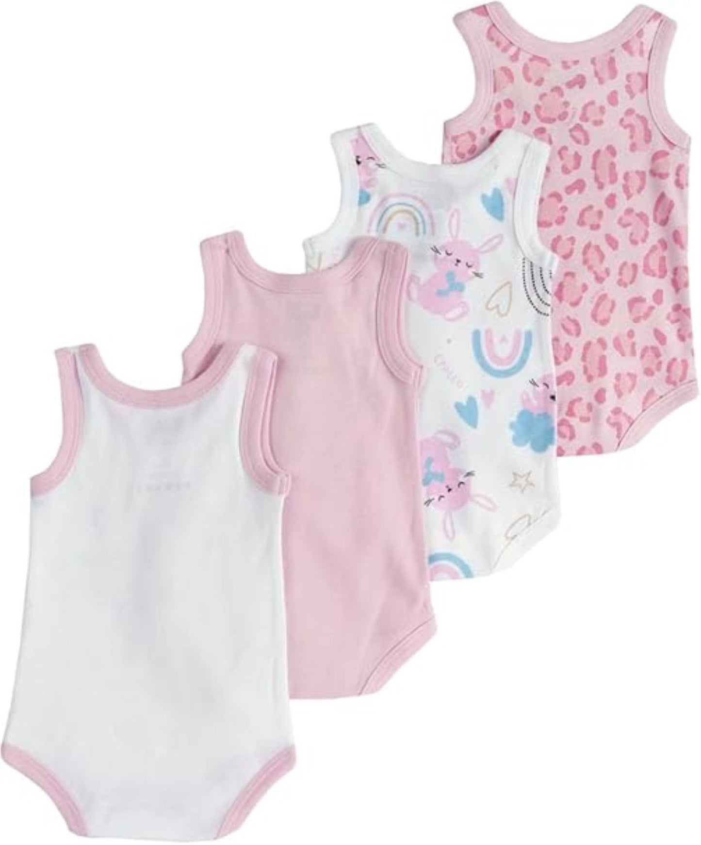 Chicco Unisex Baby Set Ärmellos Bodys aus Baumwolle Body (4er Pack)