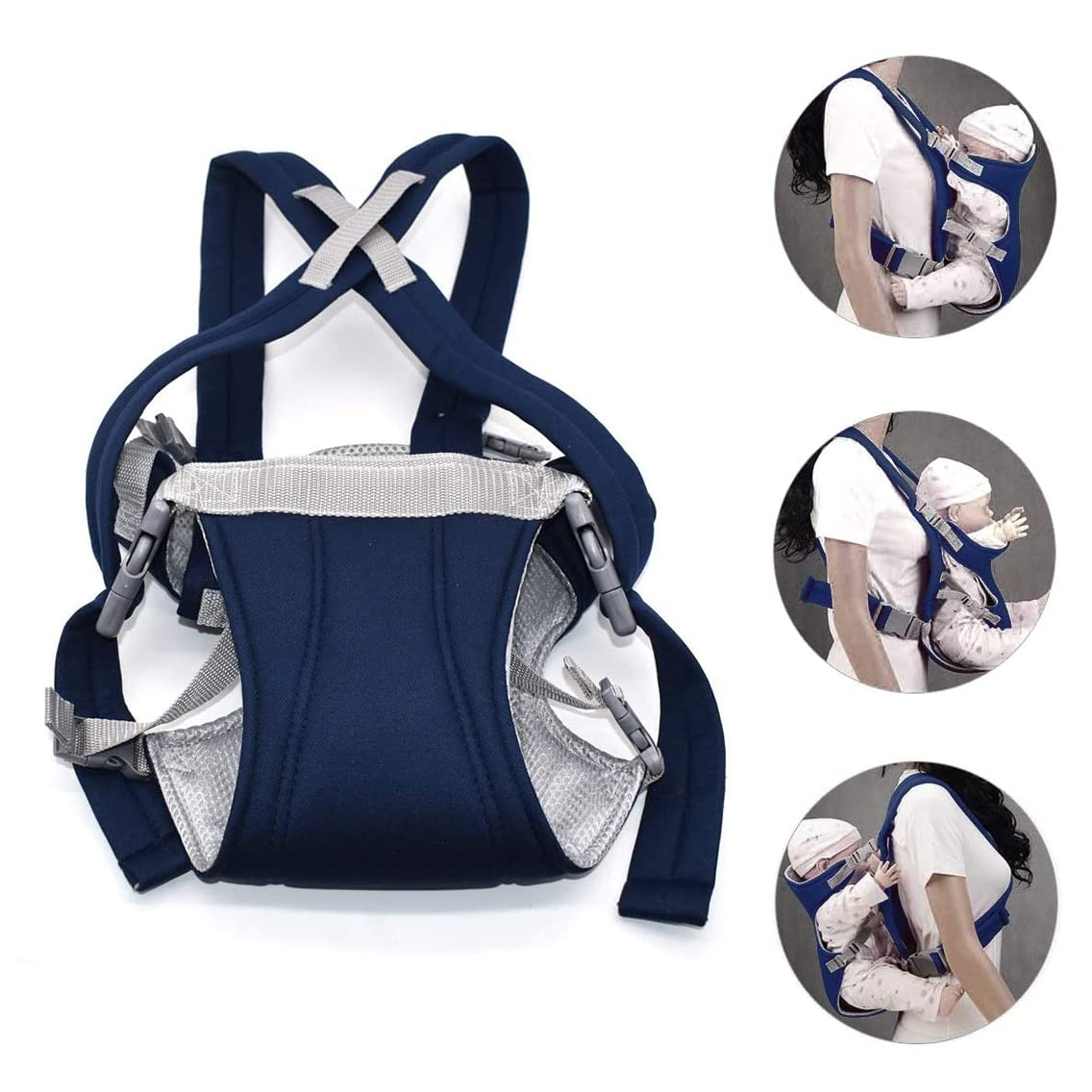 XLKJ Ergonomische Babytrage, Babytrage, Rücken- oder Vordertür für Neugeborene, für Neugeborene von 3,6 kg bis 15 kg