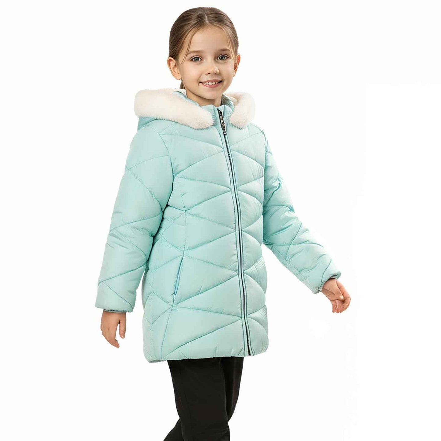 Sunny Sprout Girls' Winter Coats with Hood - Girls' Outerwear Winter Puffer Jacket with Heavy Fleece Lining | Children's Jackets & Coats