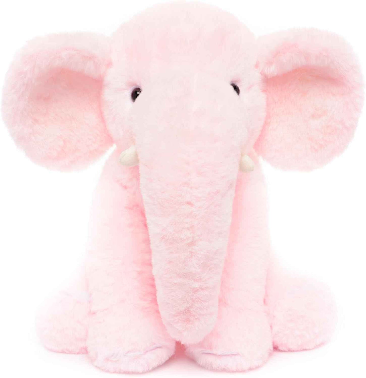 WEIGEDU Plüsch Elefant 33 cm – Weiches rosa Kuscheltier mit großen Ohren & Langer Nase – Niedliches Stofftier für Kinder & Deko | Für Jungen, Mädchen, Kinder, Babyparty, Schlafzimmer, Weihnachten, Geburtstagsgeschenke