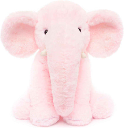 WEIGEDU Plüsch Elefant 33 cm – Weiches rosa Kuscheltier mit großen Ohren & Langer Nase – Niedliches Stofftier für Kinder & Deko | Für Jungen, Mädchen, Kinder, Babyparty, Schlafzimmer, Weihnachten, Geburtstagsgeschenke