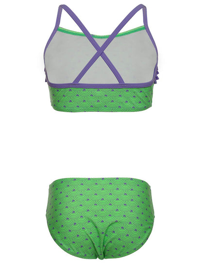 DUSISHIDAN Bikini Kinder Mädchen Zweiteiliger Bademode Süß Badeanzug Zurück überqueren Sommer Swimsuit 110-176