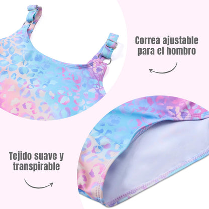 Ewbob Badeanzug für Mädchen Komfort Kinder Einteiliger Bademode Elastische Mädchen Schwimmanzug Quick-Dry Badeanzug