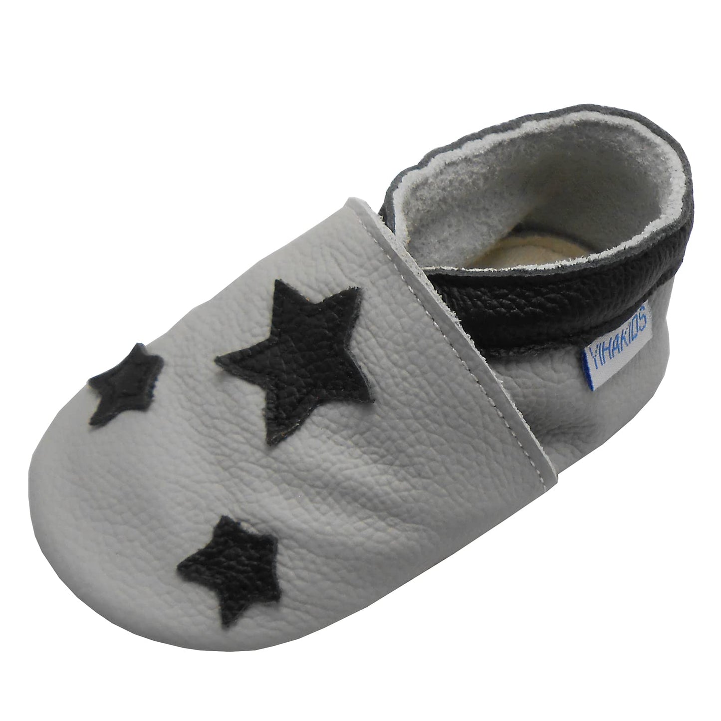 YIHAKIDS Krabbelschuhe Baby Lauflernschuhe Jungen Mädchen Weicher Leder Babyhausschuhe Kleinkind rutschfeste Lederschuhe mit Gummisohle für Baby 6-12 Monate 12-18 Monate 18-24 Monate