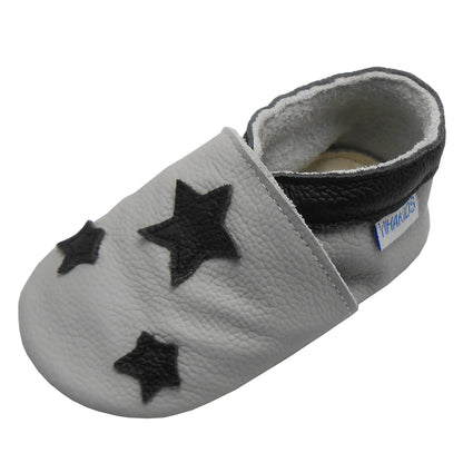 YIHAKIDS Krabbelschuhe Baby Lauflernschuhe Jungen Mädchen Weicher Leder Babyhausschuhe Kleinkind rutschfeste Lederschuhe mit Gummisohle für Baby 6-12 Monate 12-18 Monate 18-24 Monate