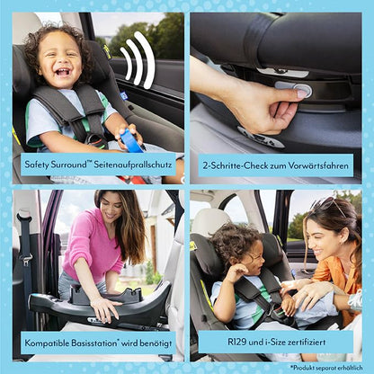 Graco SnugLite™ i-Size R129 Babyschale, ab Geburt bis ca. 12 Monate (40 bis 75 cm), leicht, kompatibel mit ISOFIX-Basisstation SnugTurn™ i-Size R129 (separat), Neugeboreneneinlage, schwarz, Midnight - Meloni2