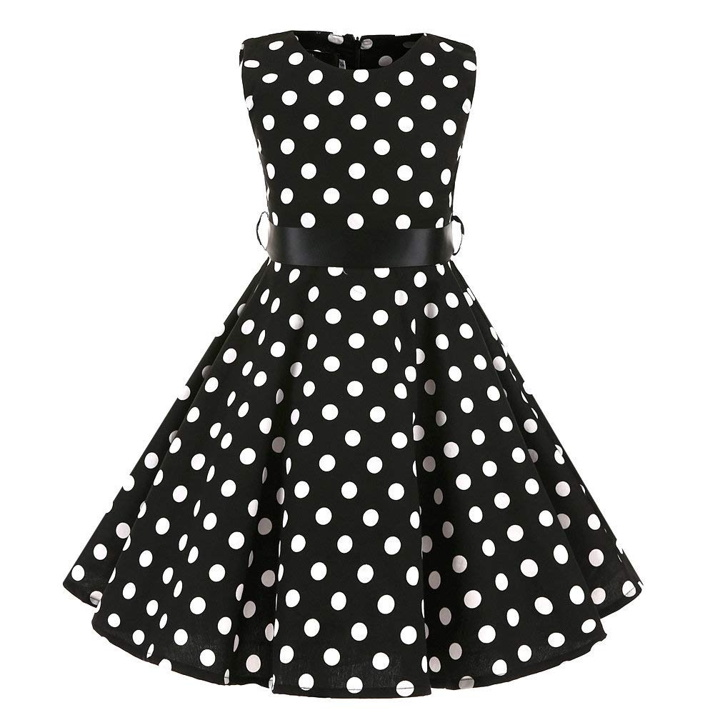 Mädchen Retro Vintage Rockabilly Kleid Partykleider Cocktailkleider