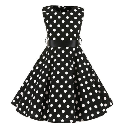 Mädchen Retro Vintage Rockabilly Kleid Partykleider Cocktailkleider
