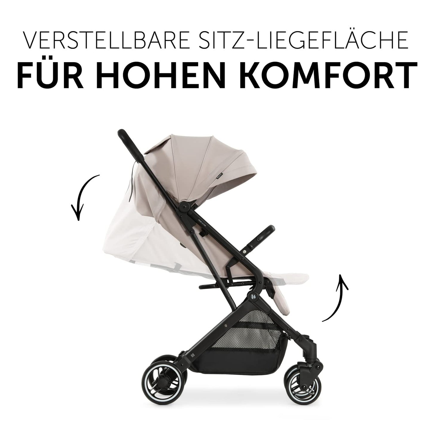 hauck Travel N Care, Dark Olive - Reise Buggy für Kinder ab Geburt bis 22 kg - mit Liegefunktion - Leicht 6,9 kg & Kompakt - Klein Zusammenklappbar - UPF 50+ - EVA Räder - Korb bis 3 kg