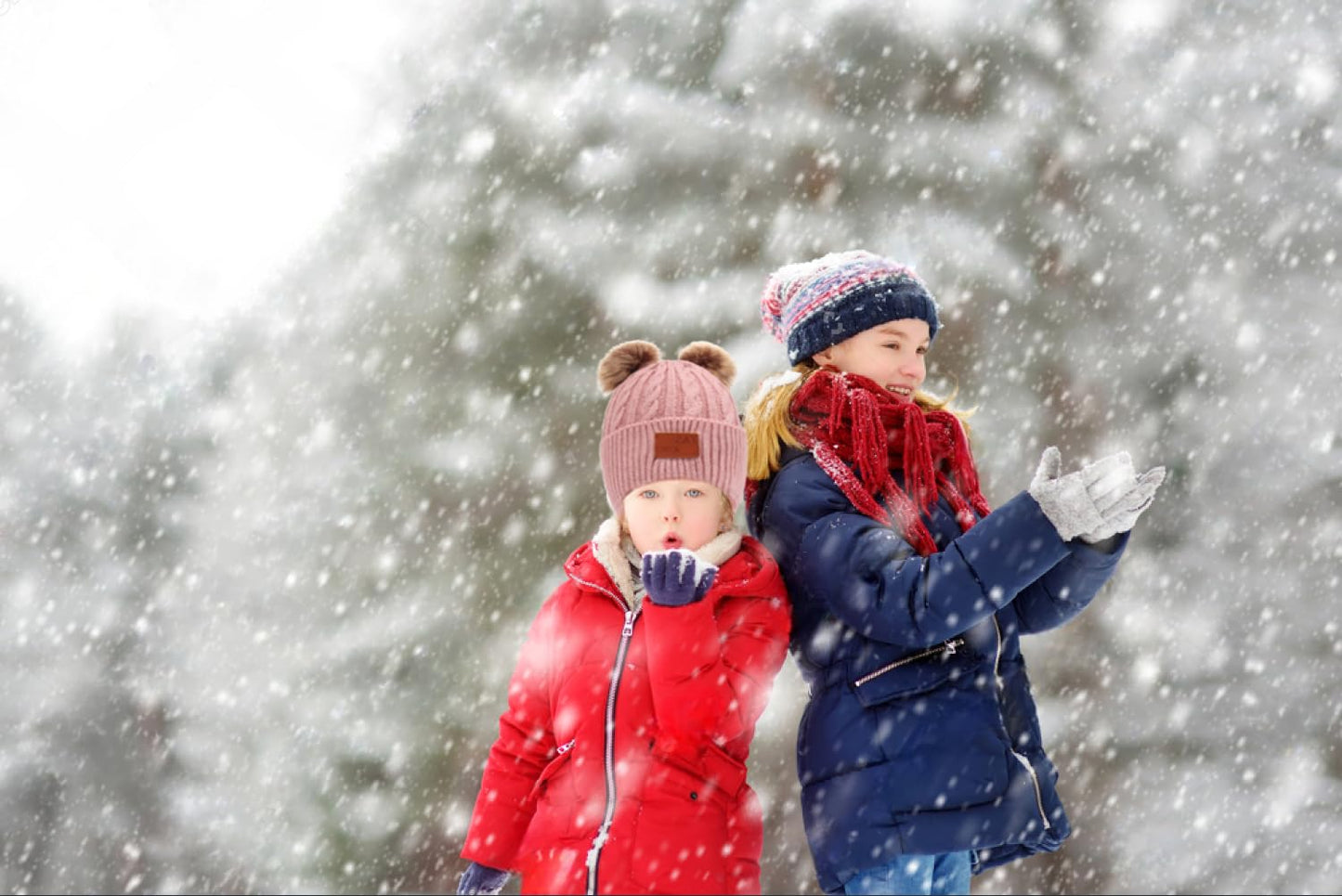 LINSOCLE 3-in-1 Children's Winter Hat Scarf Gloves Set, Knitted Hat Baby Hat Children's Hat Set, Boys Warm Winter Hat Beanie Hat Gloves Round Scarf Set for Children 2-6 Years 