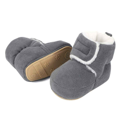 Unisex Baby Boys Girls Warm Winter Boots Rubber Sole Non-Slip Winter First Walking Shoes