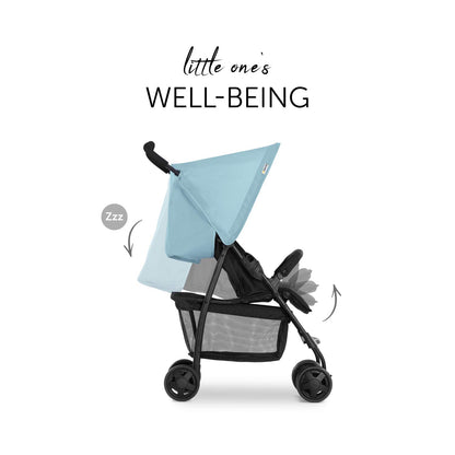 Hauck Lightweight Stroller up to 18 kg with reclining function from birth, small foldaway, sun canopy, large basket