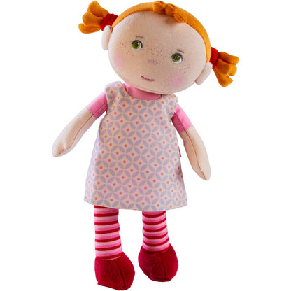 HABA Kuschelpuppe Roya – Weiche Stoffpuppe 25 cm, ideal für Babys und Kleinkinder – waschbar bei 30 °C, ab 6 Monaten – 1303730001