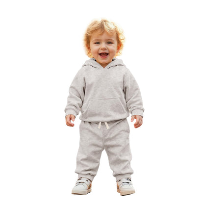 BOUTIKOME Baby Clothing Boys Girls Outfits Newborn Baby Clothing Hoodie and Trousers Two Piece Set with Hood Warm Soft Long Sleeve Shirt Plain Children's Hoodie 