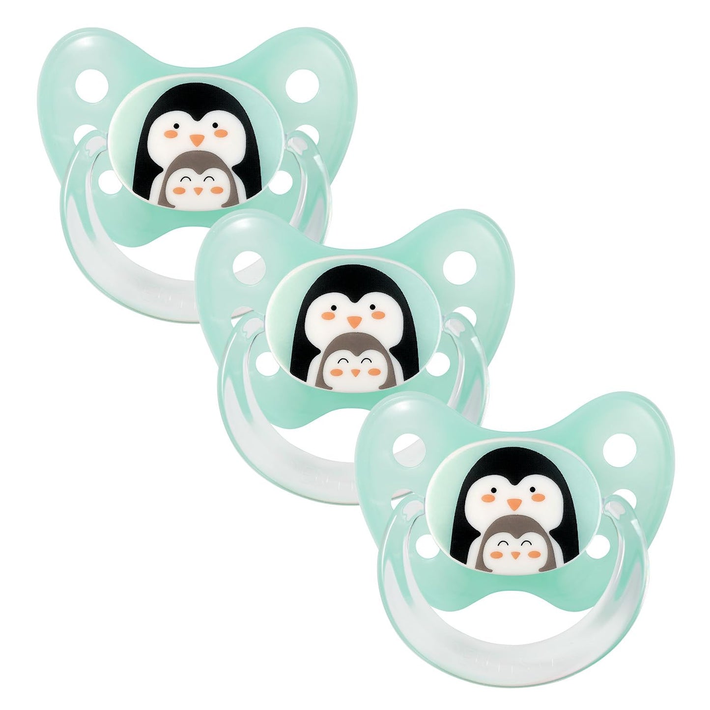 dentistar Silikon Schnuller 3er-Set - Größe 2, 6-14 Monate - Zahn- & kieferfreundlicher Nuckel mit Dental-Stufe – BPA-frei – Made in Germany - Regenbogen, Lila